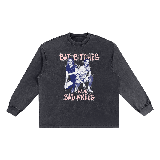 Snow Washed BBHBK Oversize Long Sleeve T-shirt